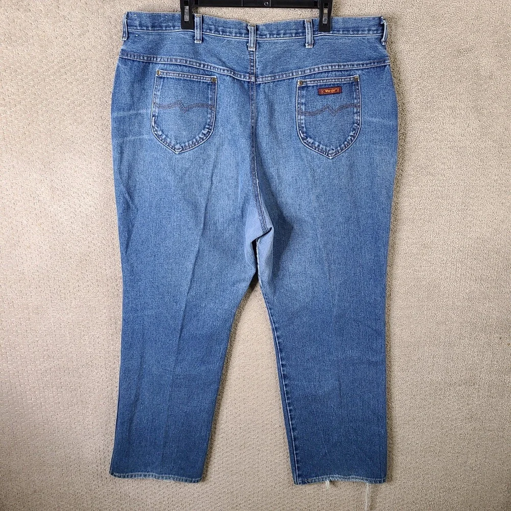 Vintage Wrangler Jeans‎ Womens 42 Blue Denim Western Mom Straight Embroidered